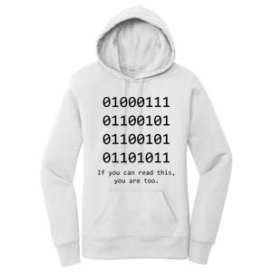 Funny Computer Binary Code Programmer Developer Geek Gift Women's Pullover Hoodie