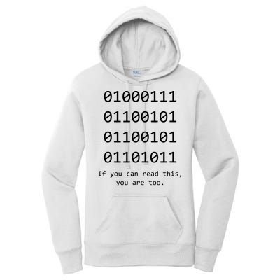 Funny Computer Binary Code Programmer Developer Geek Gift Women's Pullover Hoodie