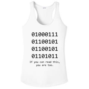 Funny Computer Binary Code Programmer Developer Geek Gift Ladies PosiCharge Competitor Racerback Tank