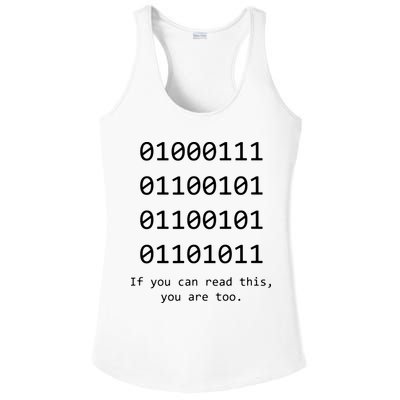 Funny Computer Binary Code Programmer Developer Geek Gift Ladies PosiCharge Competitor Racerback Tank