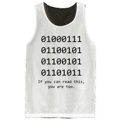 Funny Computer Binary Code Programmer Developer Geek Gift Mesh Reversible Basketball Jersey Tank