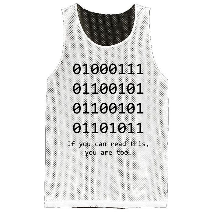 Funny Computer Binary Code Programmer Developer Geek Gift Mesh Reversible Basketball Jersey Tank