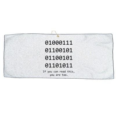 Funny Computer Binary Code Programmer Developer Geek Gift Large Microfiber Waffle Golf Towel