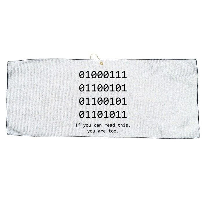 Funny Computer Binary Code Programmer Developer Geek Gift Large Microfiber Waffle Golf Towel
