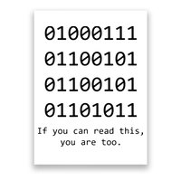 Funny Computer Binary Code Programmer Developer Geek Gift Poster