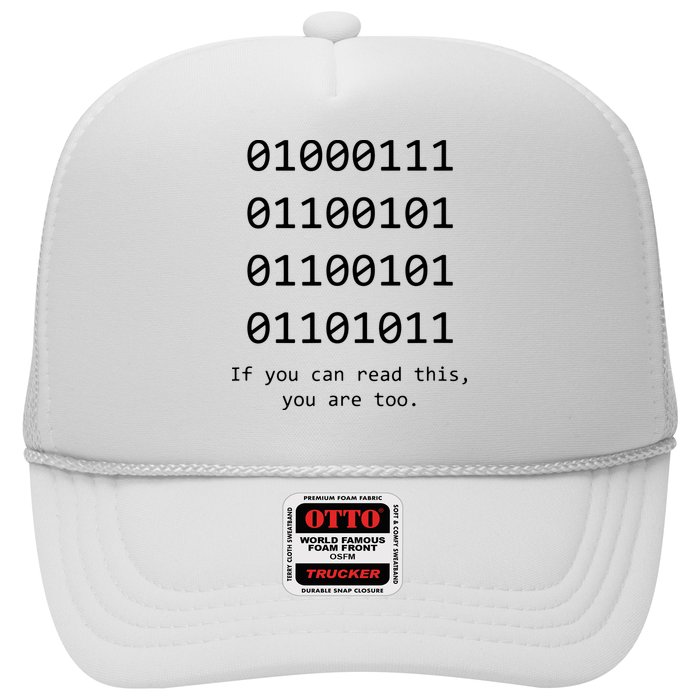 Funny Computer Binary Code Programmer Developer Geek Gift Trucker Hat