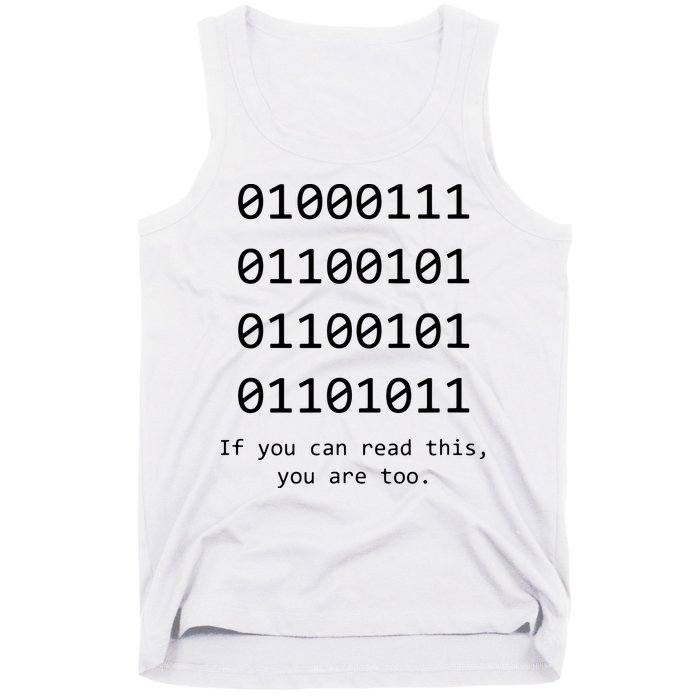 Funny Computer Binary Code Programmer Developer Geek Gift Tank Top
