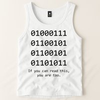 Funny Computer Binary Code Programmer Developer Geek Gift Tank Top