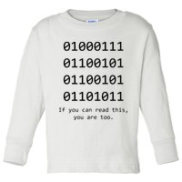 Funny Computer Binary Code Programmer Developer Geek Gift Toddler Long Sleeve Shirt