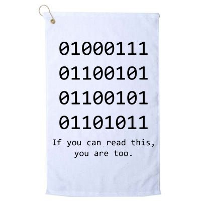 Funny Computer Binary Code Programmer Developer Geek Gift Golf Towel