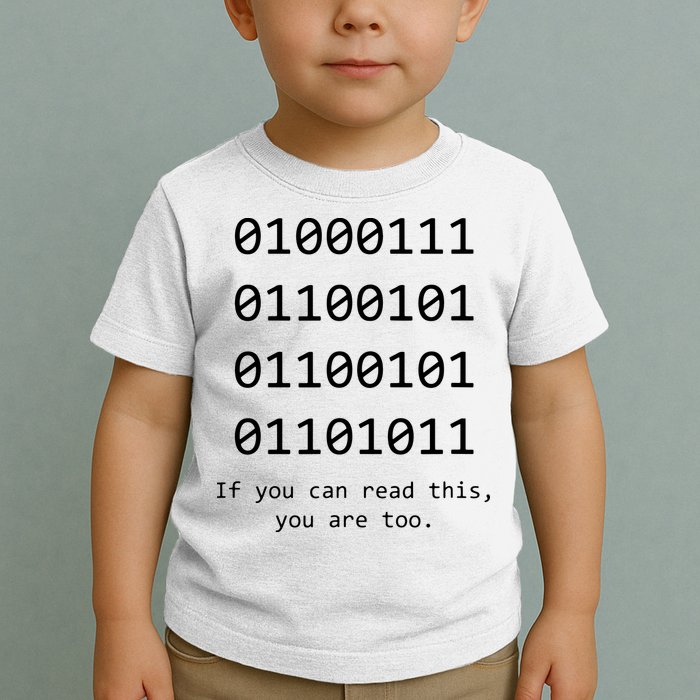 Funny Computer Binary Code Programmer Developer Geek Gift Toddler T-Shirt