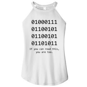 Funny Computer Binary Code Programmer Developer Geek Gift Women's Perfect Tri Rocker Tank