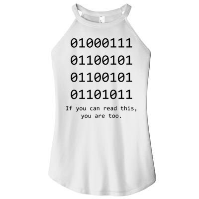 Funny Computer Binary Code Programmer Developer Geek Gift Women's Perfect Tri Rocker Tank