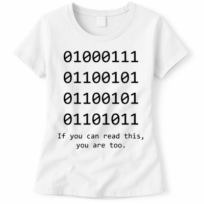 Funny Computer Binary Code Programmer Developer Geek Gift Womens T-Shirt