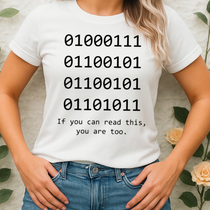 Funny Computer Binary Code Programmer Developer Geek Gift Womens T-Shirt