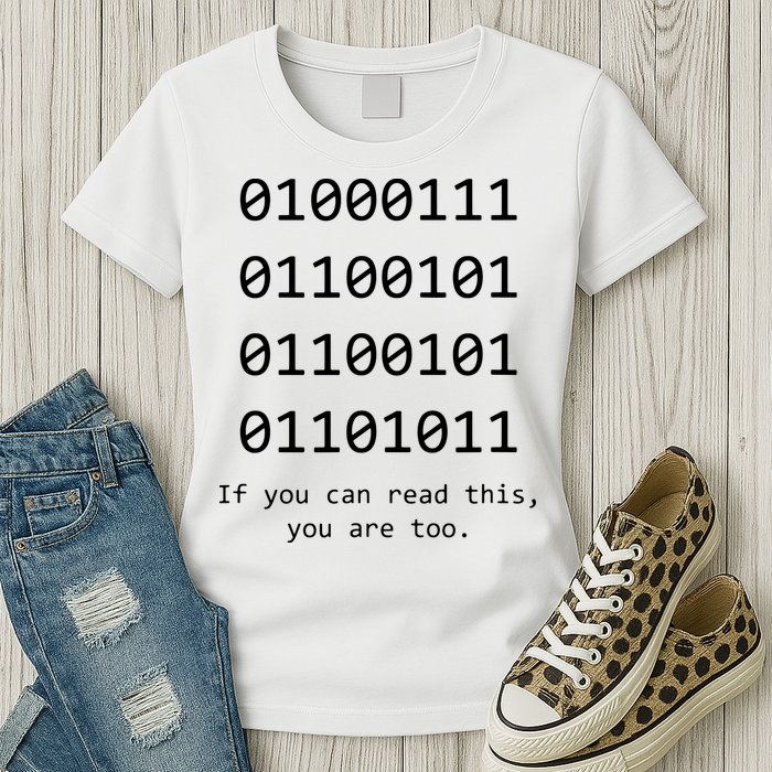 Funny Computer Binary Code Programmer Developer Geek Gift Womens T-Shirt