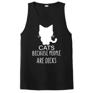 Funny Cat Because People Are Dicks Coffee For Cat Lovers Gift PosiCharge Competitor Tank