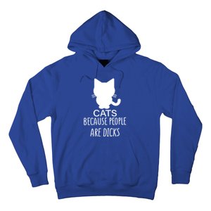 Funny Cat Because People Are Dicks Coffee For Cat Lovers Gift Hoodie