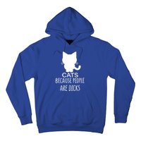 Funny Cat Because People Are Dicks Coffee For Cat Lovers Gift Hoodie