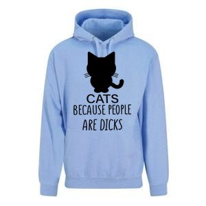 Funny Cat Because People Are Dicks Coffee For Cat Lovers Gift Unisex Surf Hoodie