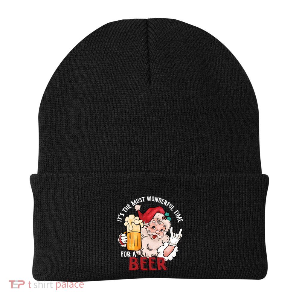 Funny Christmas Beer Meme For Ugly Christmas Beer Funny Gift Beanie