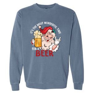 Funny Christmas Beer Meme For Ugly Christmas Beer Funny Gift Garment-Dyed Sweatshirt