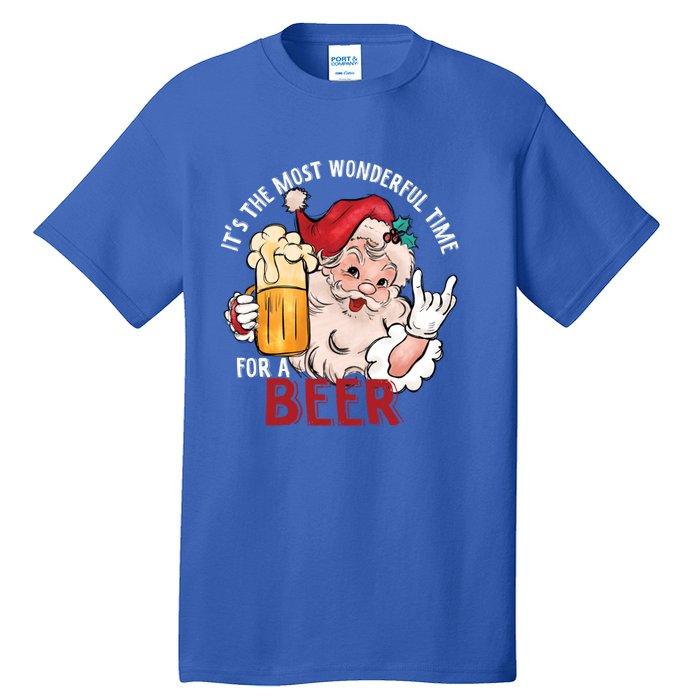 Funny Christmas Beer Meme For Ugly Christmas Beer Funny Gift Tall T-Shirt