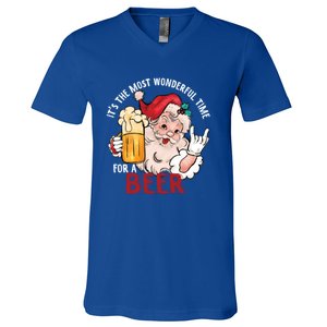 Funny Christmas Beer Meme For Ugly Christmas Beer Funny Gift V-Neck T-Shirt