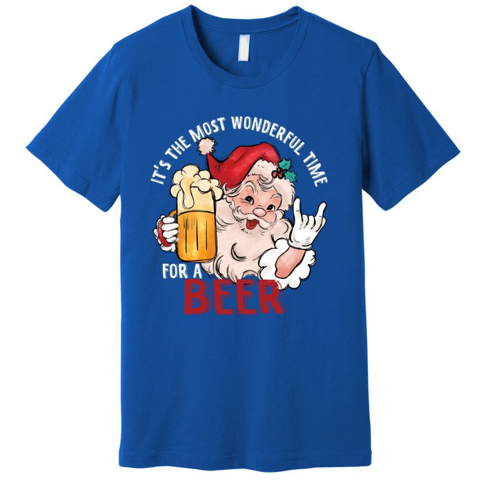 Funny Christmas Beer Meme For Ugly Christmas Beer Funny Gift Premium T-Shirt