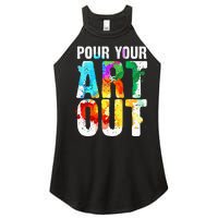 Funny Colorful Brain Art Teacher Artist for Student Painter Women's Perfect Tri Rocker Tank