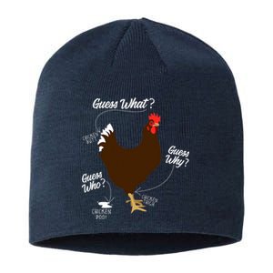 Funny Chicken Butt Guess Why Farm Farming Hens Roaster Sustainable Beanie