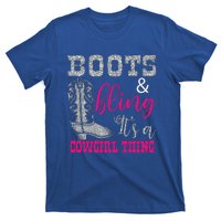 Funny Cowgirl Boots Bling Women Gift Country Life T-Shirt