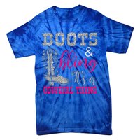 Funny Cowgirl Boots Bling Women Gift Country Life Tie-Dye T-Shirt