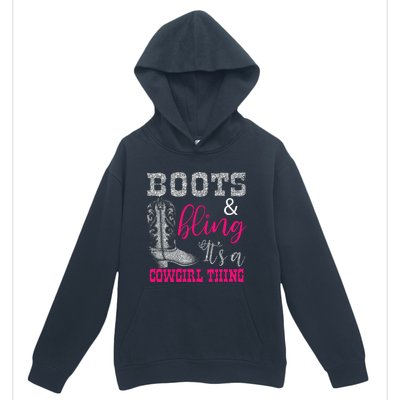 Funny Cowgirl Boots Bling Women Gift Country Life Urban Pullover Hoodie