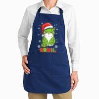 Funny Christmas Bruh Grumpy Grinch Cat Apron