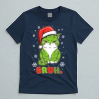 Funny Christmas Bruh Grumpy Grinch Cat T-Shirt
