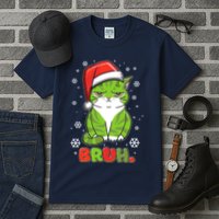 Funny Christmas Bruh Grumpy Grinch Cat Tall T-Shirt