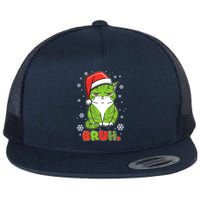 Funny Christmas Bruh Grumpy Grinch Cat Flatbill Hat