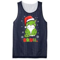 Funny Christmas Bruh Grumpy Grinch Cat Mesh Reversible Basketball Jersey Tank