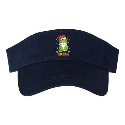 Funny Christmas Bruh Grumpy Grinch Cat Visor