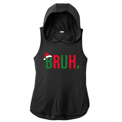 Funny Christmas Bruh Xmas Bruh Ladies PosiCharge Tri-Blend Wicking Draft Hoodie Tank