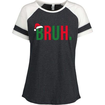 Funny Christmas Bruh Xmas Bruh Enza Ladies Jersey Colorblock Tee