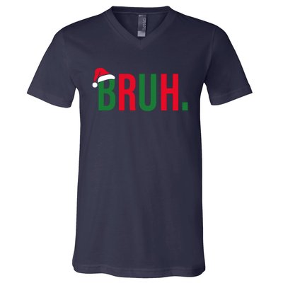 Funny Christmas Bruh Xmas Bruh V-Neck T-Shirt