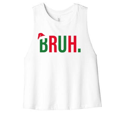 Funny Christmas Bruh Xmas Bruh Women's Racerback Cropped Tank