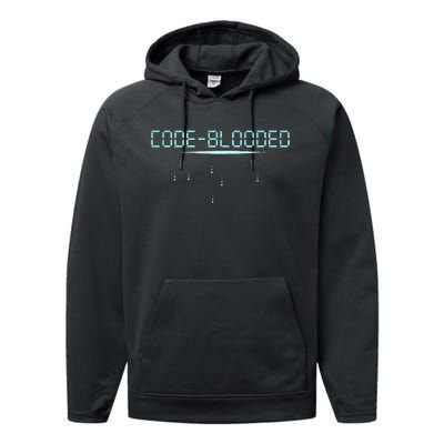 Funny Code Blooded Computer Software Programmer Binary Tree Performance Fleece Hoodie