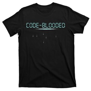 Funny Code Blooded Computer Software Programmer Binary Tree T-Shirt