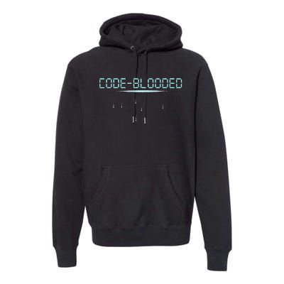 Funny Code Blooded Computer Software Programmer Binary Tree Premium Hoodie