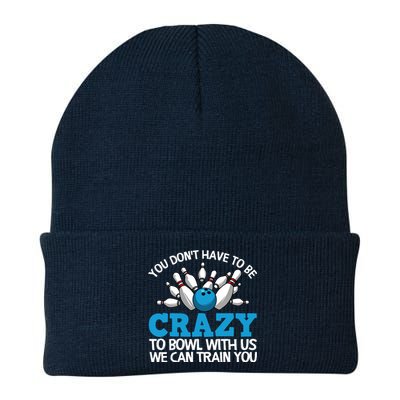 Funny Crazy Bowling Gift Bowlers Ten Pin Players Men Women Knit Cap Winter Beanie