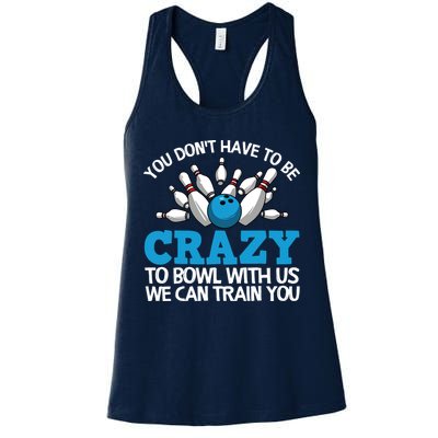 Funny Crazy Bowling Gift Bowlers Ten Pin Players Men Women Womens Tank Top