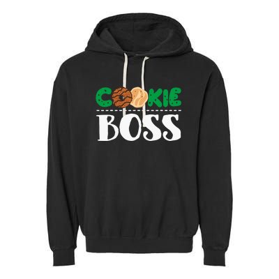 Funny Cookie Boss Girl Troop Leader Family Matching Garment-Dyed Fleece Hoodie